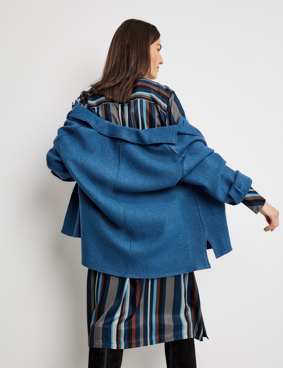 GERRY WEBER Dames Blazer in shacket-stijl Blue Sky-40