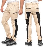 Avacore TUBBOS - Stretch werkbroek Slim fit - Zand / Zwart - Maat 52