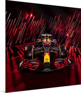 Max Verstappen Auto Race Poster op Aluminium - Formule 1 - Sport - Red Bull Racing - 40x40 cm