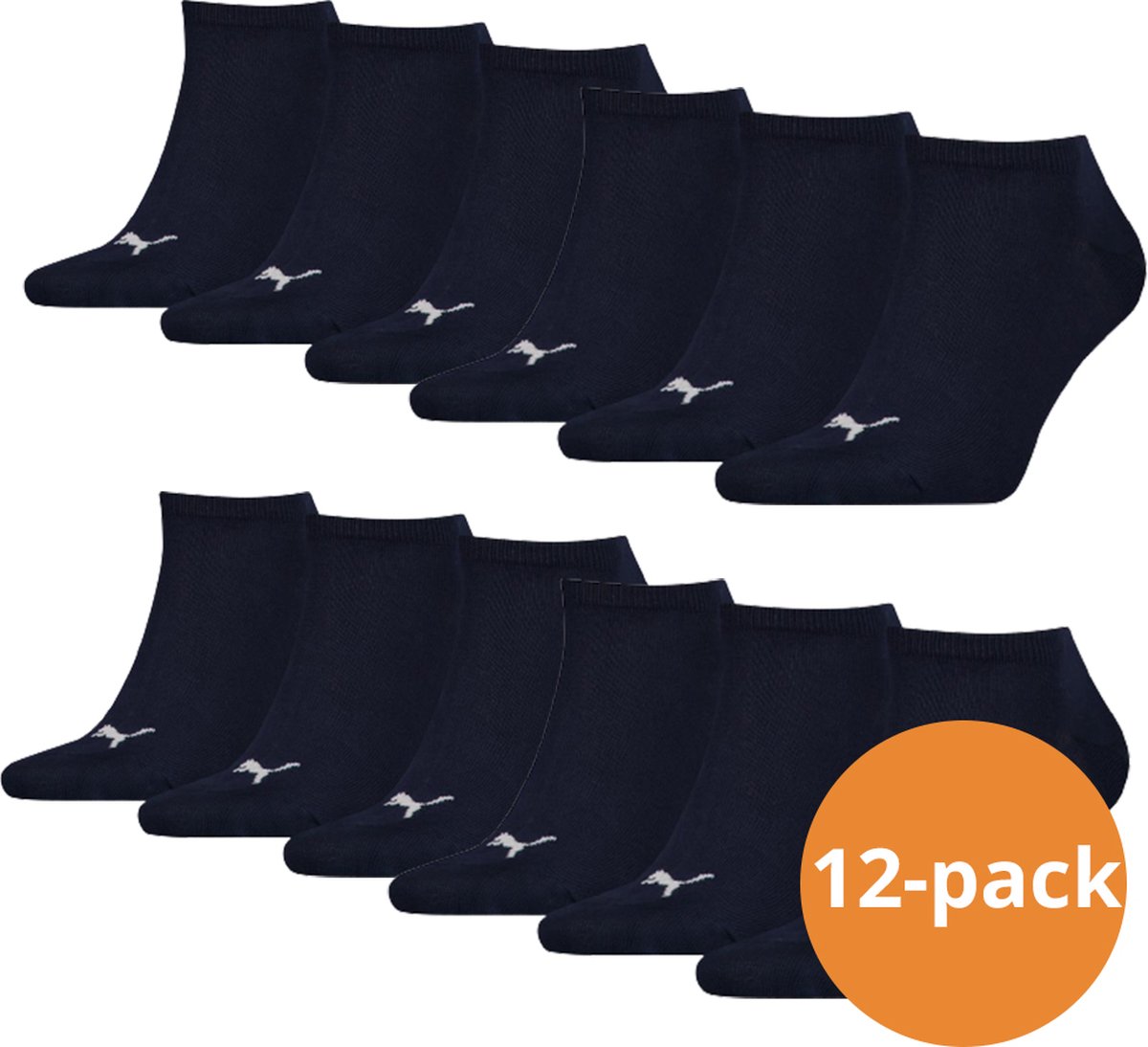 Puma Sneakersokken Plain 12-pack -39/42 Blauw
