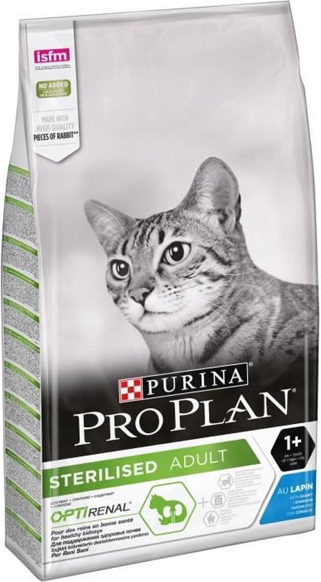 PROPLAN Kroketten - Au konijn - Voor gecastreerde / gecastreerde katten - 10 kg