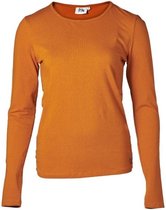 Dames shirt basic curry lange mouw | Maat M