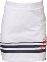Meisjes terry rok offwhite met strepen en print lang | Maat 128/ 8Y