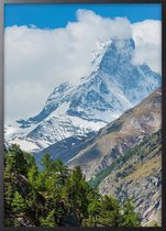 Poster Met Zwarte Lijst - Matterhorn Berg Poster