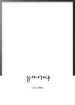 Poster Met Zwarte Lijst - Coco Chanel Poster (21x30cm)