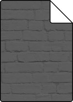 Proefstaal ESTAhome behangpapier bakstenen zwart - 138535 - 26,5 x 21 cm