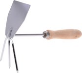 Binette De Jardin Avec Manche 116 Cm - Double Binette à 3 Dents En Acier - Pour Désherber, Ameublir Et Aérer Le Sol