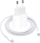 Quick Charge USB-C stekker met iPhone kabel – geschikt voor Apple iPhone 13 – iPhone lader – iPhone 13 Pro – iPhone 13 Pro Max – iPhone 12 – 20W USB-C oplader - snellader