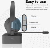 Mpow Bluetooth 5.0 Hoofdtelefoon Met Charge Base Draadloze Headset Met Noise-Onderdrukken Mic Handsfree Hoofdtelefoon Voor Kantoor