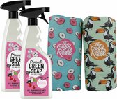 The Good Roll en Marcel's Green Soap Patchouli & Cranberry Schoonmaak Pakket