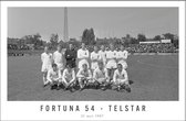 Walljar - Fortuna 54 - Telstar '67 - Zwart wit poster met lijst