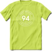 94th Happy Birthday T-shirt | Vintage 1928 Aged to Perfection | 94 jaar verjaardag cadeau | Grappig feest shirt Heren – Dames – Unisex kleding | - Groen - M