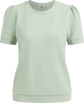 WE Fashion Dames sweat T-shirt met structuur