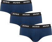 HUGO hipster briefs (3-pack) - heren slips - blauw - Maat: M