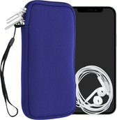 kwmobile Tasje voor smartphones XL - 6,7/6,8" - Insteekhoesje van neopreen in bosbesblauw - Maat: 17,2 x 8,4 cm