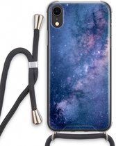 Case Company® - iPhone XR hoesje met Koord - Nebula - Telefoonhoesje met Zwart Koord - Extra Bescherming aan alle Kanten en Over de Schermrand