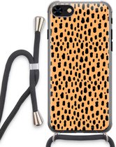 Case Company® - iPhone 7 hoesje met Koord - Panter - Telefoonhoesje met Zwart Koord - Extra Bescherming aan alle Kanten en Over de Schermrand