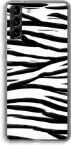 Case Company® - Samsung Galaxy S21 Plus hoesje - Zebra pattern - Soft Cover Telefoonhoesje - Bescherming aan alle Kanten en Schermrand