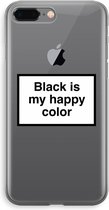 Case Company® - iPhone 8 Plus hoesje - Black is my happy color - Soft Cover Telefoonhoesje - Bescherming aan alle Kanten en Schermrand