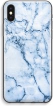Case Company® - iPhone XS Max hoesje - Blauw marmer - Soft Cover Telefoonhoesje - Bescherming aan alle Kanten en Schermrand