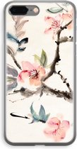 Case Company® - iPhone 8 Plus hoesje - Japanse bloemen - Soft Cover Telefoonhoesje - Bescherming aan alle Kanten en Schermrand