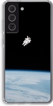 Case Company® - Samsung Galaxy S21 FE hoesje - Alone in Space - Soft Cover Telefoonhoesje - Bescherming aan alle Kanten en Schermrand