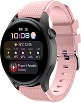 Siliconen Smartwatch bandje - Geschikt voor  Huawei Watch 3 - Pro siliconen bandje - roze - Strap-it Horlogeband / Polsband / Armband