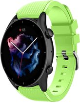 Siliconen Smartwatch bandje - Geschikt voor  Amazfit GTR 3 - Pro siliconen bandje - lichtgroen - GTR 3 & GTR 3 Pro - Strap-it Horlogeband / Polsband / Armband