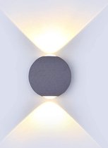Oneiro’s Luxe wandlamp VT-836 led 11,2 cm 6W 4000K 660lm grijs - zwart - prikspot - zonne-energie - led buiten - lamp - solar – LED – tuinverlichting – tuin – zomer – verlichting –