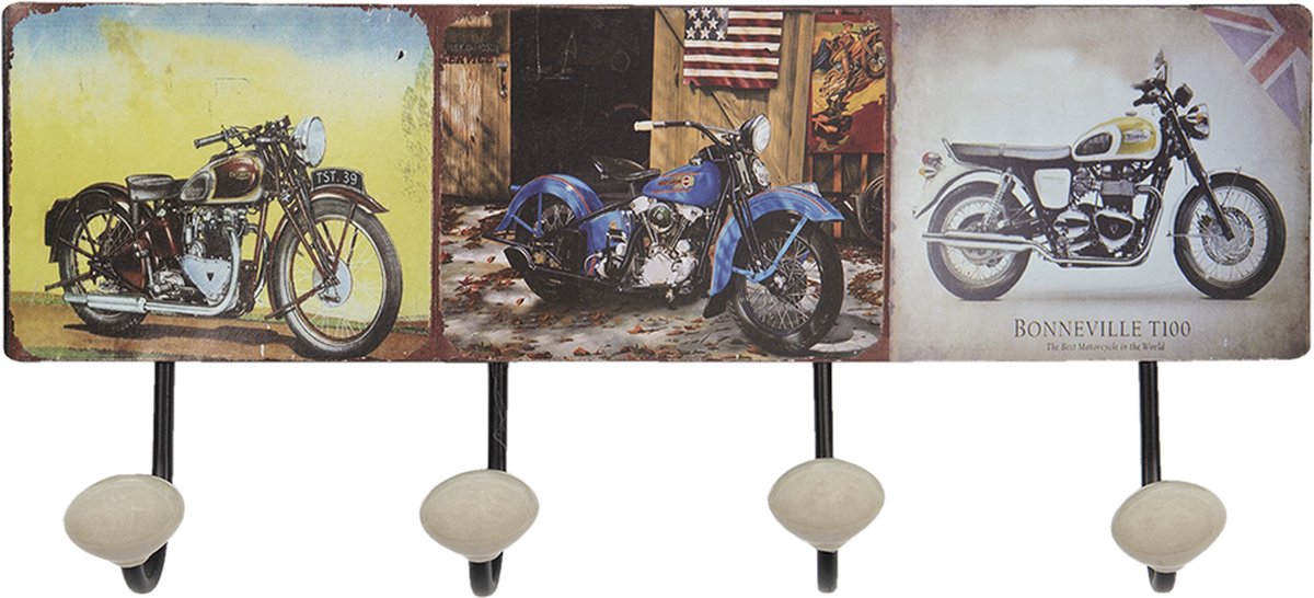 Wandkapstok 40x5x17 cm Bruin IJzer Motor