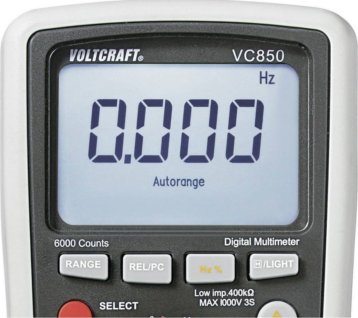 VOLTCRAFT VC850 Multimeter Digitaal CAT III 1000 V, CAT IV 600 V Weergave (counts):  6000