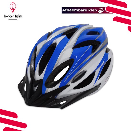 Fietshelm Volwassenen Dames/Heren - Allround 52/58cm - Blauw/Wit — afbeelding 5