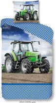 Housse de couette Good Morning Tractor 135 X 200 Cm Vert