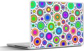Laptop sticker - 10.1 inch - Patroon - Stippen - Cirkel - 25x18cm - Laptopstickers - Laptop skin - Cover
