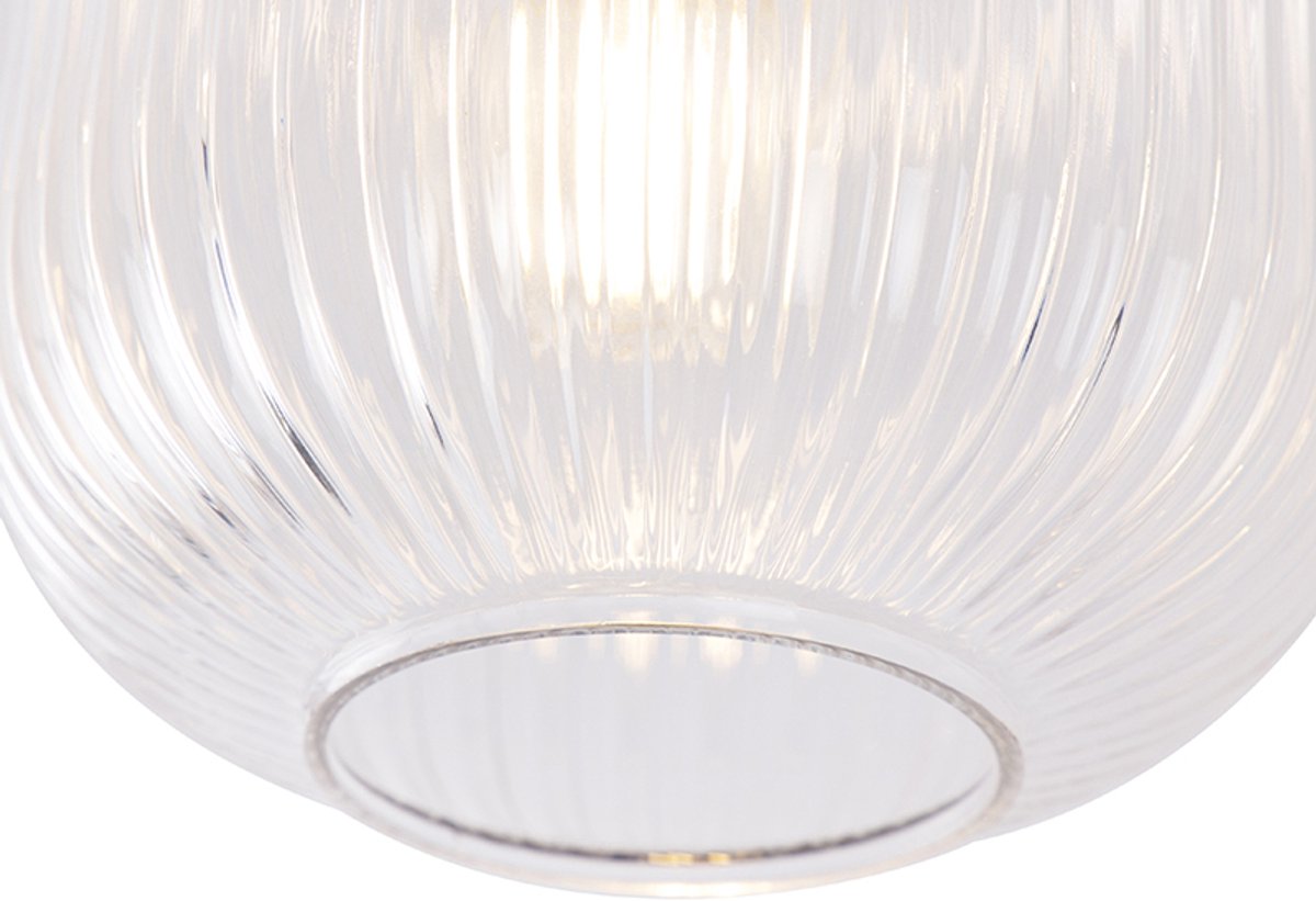 QAZQA karel - Art Deco Plafondlamp - 1 lichts - Ø 200 mm - Goud/messing - Woonkamer | Slaapkamer | Keuken thumbnail 8