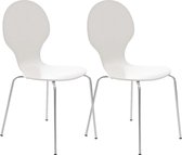 Clp Diego - Lot de 2 chaises empilables - Blanc