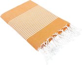 Fashion4wellness Hamamdoek Deniz Marigold / FOUTA - STRANDLAKEN - SAUNADOEK -Size 6 - 230 X 160 CM KATOEN