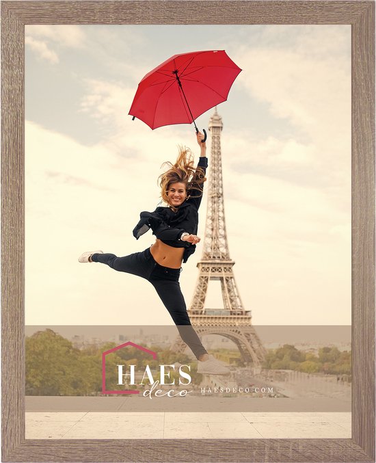 HAES DECO - Houten fotolijst Paris bruin voor 1 foto formaat 40x50 - SP001405