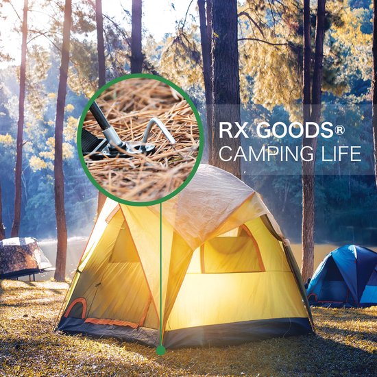 RX Goods 24 Stuks Premium Stalen Tentharingen 23 cm – Grondpennen - Camping Artikelen Accessoires