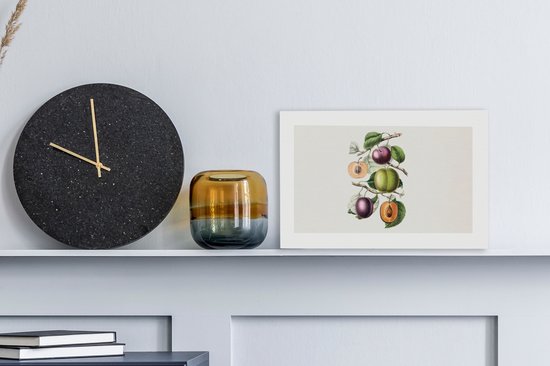 Peinture sur toile Nourriture - Fruits - Pêche - 30x20 cm - Décoration murale
