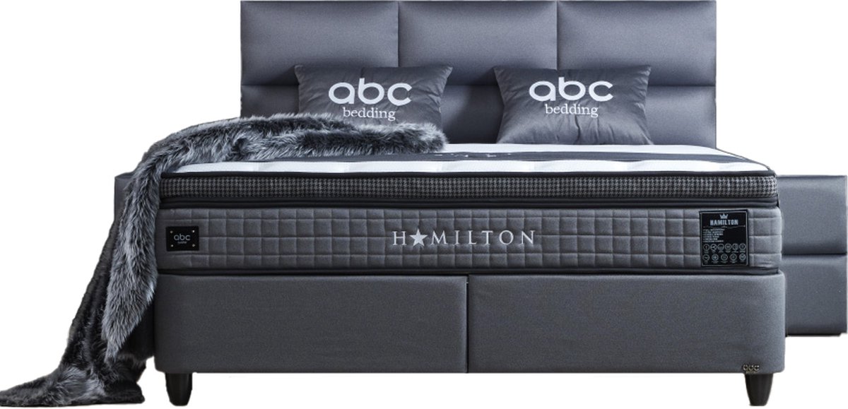 Bedworld Opberg boxspring Hamilton 120x200 cm - Grijs
