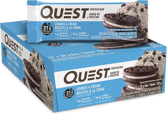 Quest Bar Cookies & Cream - 12 stuks