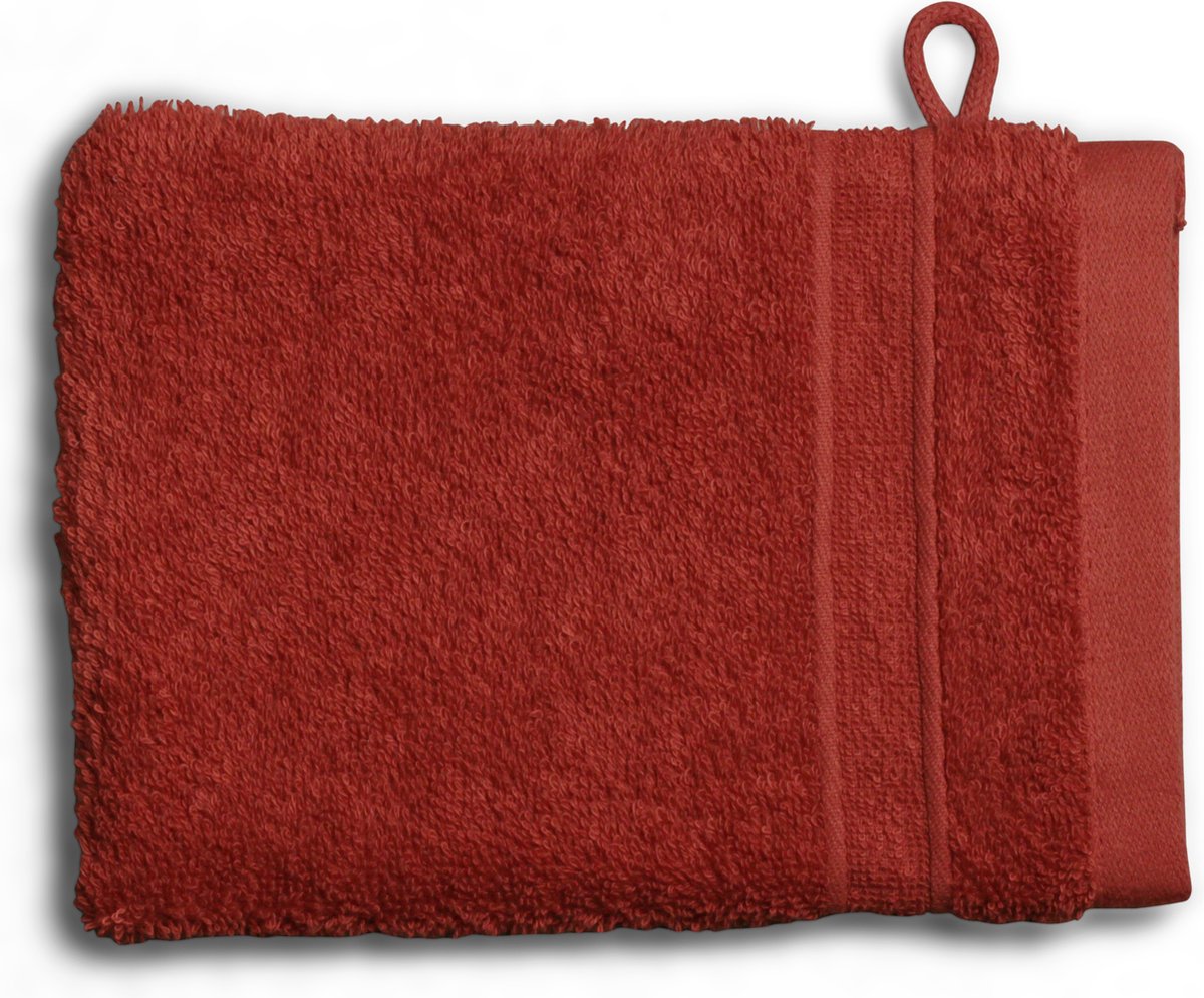 Seashell Luxor Washandjes Terracotta 10 stuks 16x21cm Hotel