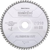 Metabo ALUMINIUM CUT PROFESSIONAL 628443000 Cirkelzaagblad 216 x 30 x 1.8 mm Aantal tanden: 58 1 stuk(s)