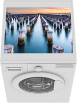 Wasmachine beschermer mat - Melbourne - Australië - Water - Breedte 55 cm x hoogte 45 cm