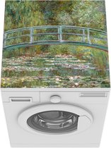 Wasmachine beschermer mat - De Japanse brug - Schilderij van Claude Monet - Breedte 60 cm x hoogte 60 cm