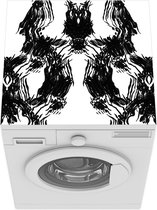Wasmachine beschermer mat - Patronen - Zwart Wit - Abstract - Breedte 60 cm x hoogte 60 cm