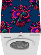 Wasmachine beschermer mat - Ornament - Bloemen - Patronen - Breedte 60 cm x hoogte 60 cm