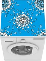 Wasmachine beschermer mat - Bloemen - Sneeuwvlok - Design - Winter - Breedte 60 cm x hoogte 60 cm