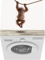 Wasmachine beschermer mat - Dieren - Oerang Oetan - Oranje - Breedte 60 cm x hoogte 60 cm